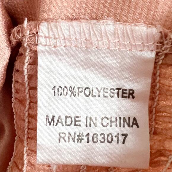 Princess Polly Cropped Long Sleeve Estee Top in Light Pink Satin Size 4 - Picture 8 of 9